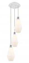  113B-3P-WPC-G651-7 - Cindyrella - 3 Light - 14 inch - White Polished Chrome - Cord Hung - Multi Pendant