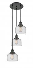 Innovations Lighting 113F-3P-BK-G74 - Cone - 3 Light - 14 inch - Matte Black - Cord hung - Multi Pendant