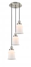  113F-3P-SN-G181 - Canton - 3 Light - 13 inch - Brushed Satin Nickel - Cord hung - Multi Pendant