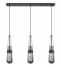  123-452-1P-BK-G452-4SM - Milan - 3 Light - 36 inch - Matte Black - Linear Pendant