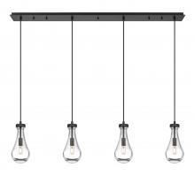  124-451-1P-BK-G451-5CL - Owego - 4 Light - 49 inch - Matte Black - Linear Pendant