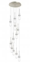  126-452-1P-SN-G452-4CL - Milan - 12 Light - 24 inch - Brushed Satin Nickel - Multi Pendant