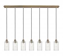  127B-7P-BB-G434-7SDY - Crown Point - 7 Light - 49 inch - Brushed Brass - Linear Pendant