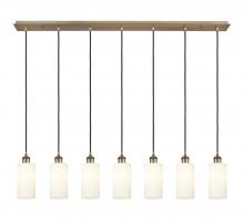  127B-7P-BB-G434-7WH - Crown Point - 7 Light - 49 inch - Brushed Brass - Linear Pendant