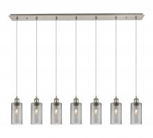  127B-7P-SN-G434-7SM - Crown Point - 7 Light - 49 inch - Brushed Satin Nickel - Linear Pendant