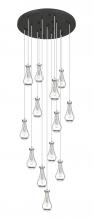  132BK-451-1P-SN-G451-5CL-20 - Owego - 13 Light - 32 inch - Brushed Satin Nickel - Multi Pendant