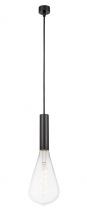  198-1P-BK-BB125LED - Edison - 1 Light - 5 inch - Matte Black - Cord hung - Mini Pendant