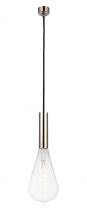  198-1P-PN-BB125LED - Edison - 1 Light - 5 inch - Polished Nickel - Cord hung - Mini Pendant