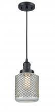  201C-OB-G262 - Stanton - 1 Light - 6 inch - Oil Rubbed Bronze - Cord hung - Mini Pendant