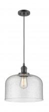  201C-OB-G74-L - Bell - 1 Light - 12 inch - Oil Rubbed Bronze - Cord hung - Mini Pendant