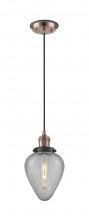  201CBP-ACBK-G165 - Geneseo - 1 Light - 7 inch - Antique Copper - Cord hung - Mini Pendant