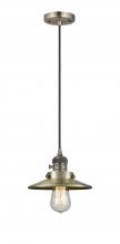  201CSW-AB-M4 - Railroad - 1 Light - 8 inch - Antique Brass - Cord hung - Mini Pendant