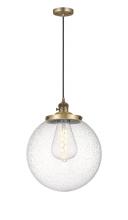  201CSW-BB-G204-14 - Beacon - 1 Light - 14 inch - Brushed Brass - Cord hung - Mini Pendant