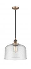  201CSW-BB-G74-L - Bell - 1 Light - 12 inch - Brushed Brass - Cord hung - Mini Pendant