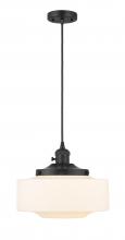  201CSW-BK-G691-12 - Bridgeton - 1 Light - 16 inch - Matte Black - Cord hung - Mini Pendant