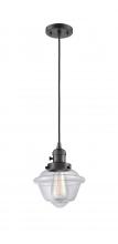  201CSW-OB-G532 - Oxford - 1 Light - 7 inch - Oil Rubbed Bronze - Cord hung - Mini Pendant