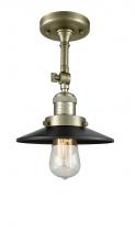  201F-AB-M6 - Railroad - 1 Light - 8 inch - Antique Brass - Semi-Flush Mount