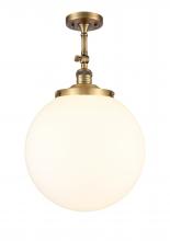  201F-BB-G201-14 - Beacon - 1 Light - 14 inch - Brushed Brass - Semi-Flush Mount