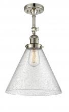 Innovations Lighting 201F-PN-G44-L - Cone - 1 Light - 12 inch - Polished Nickel - Adjustable Semi-Flush Mount