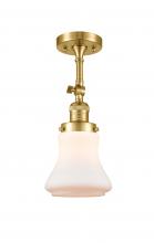  201F-SG-G191 - Bellmont - 1 Light - 6 inch - Satin Gold - Semi-Flush Mount