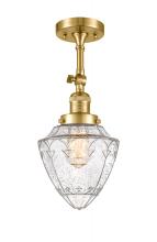  201F-SG-G664-7 - Bullet - 1 Light - 6 inch - Satin Gold - Semi-Flush Mount