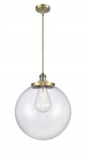  201S-AB-G202-16 - Beacon - 1 Light - 16 inch - Antique Brass - Stem Hung - Pendant