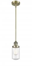  201S-AB-G314 - Dover - 1 Light - 5 inch - Antique Brass - Stem Hung - Mini Pendant