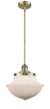  201S-AB-G541 - Oxford - 1 Light - 12 inch - Antique Brass - Stem Hung - Mini Pendant