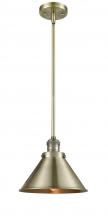  201S-AB-M10-AB - Briarcliff - 1 Light - 10 inch - Antique Brass - Stem Hung - Mini Pendant