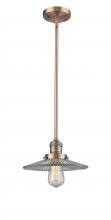 Innovations Lighting 201S-AC-G2 - Halophane - 1 Light - 9 inch - Antique Copper - Stem Hung - Mini Pendant