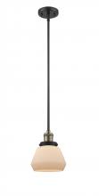  201S-BAB-G171 - Fulton - 1 Light - 7 inch - Black Antique Brass - Stem Hung - Mini Pendant