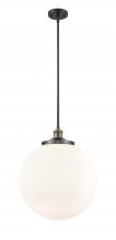  201S-BAB-G201-16 - Beacon - 1 Light - 16 inch - Black Antique Brass - Stem Hung - Pendant