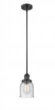  201S-BK-G54 - Bell - 1 Light - 5 inch - Matte Black - Stem Hung - Mini Pendant