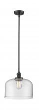  201S-OB-G72-L - Bell - 1 Light - 12 inch - Oil Rubbed Bronze - Stem Hung - Mini Pendant