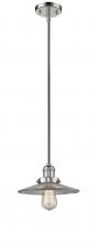  201S-PN-G2 - Halophane - 1 Light - 9 inch - Polished Nickel - Stem Hung - Mini Pendant