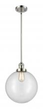  201S-PN-G202-12 - Beacon - 1 Light - 12 inch - Polished Nickel - Stem Hung - Mini Pendant