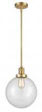  201S-SG-G202-10 - Beacon - 1 Light - 10 inch - Satin Gold - Stem Hung - Mini Pendant