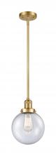  201S-SG-G204-8 - Beacon - 1 Light - 8 inch - Satin Gold - Stem Hung - Mini Pendant