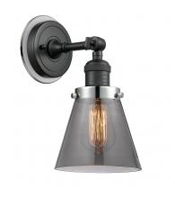  203BK-BPPC-HRPC-G63 - Cone - 1 Light - 6 inch - Matte Black - Sconce