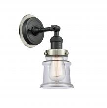 Innovations Lighting 203BK-BPSN-HRSN-G182S - Canton - 1 Light - 5 inch - Matte Black - Sconce