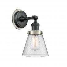  203BK-BPSN-HRSN-G64 - Cone - 1 Light - 6 inch - Matte Black - Sconce