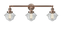  205-AC-G532 - Oxford - 3 Light - 34 inch - Antique Copper - Bath Vanity Light