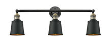  205-BAB-M9-BK - Addison - 3 Light - 32 inch - Black Antique Brass - Bath Vanity Light