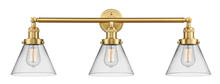  205-SG-G42 - Cone - 3 Light - 32 inch - Satin Gold - Bath Vanity Light