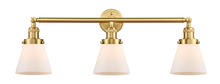  205-SG-G61 - Cone - 3 Light - 30 inch - Satin Gold - Bath Vanity Light