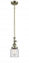  206-AB-G52 - Bell - 1 Light - 5 inch - Antique Brass - Stem Hung - Mini Pendant