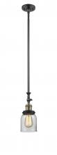  206-BAB-G52 - Bell - 1 Light - 5 inch - Black Antique Brass - Stem Hung - Mini Pendant