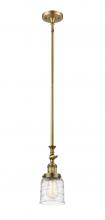  206-BB-G513 - Bell - 1 Light - 5 inch - Brushed Brass - Stem Hung - Mini Pendant