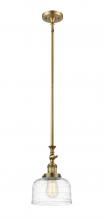  206-BB-G713 - Bell - 1 Light - 8 inch - Brushed Brass - Stem Hung - Mini Pendant