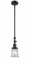  206-BK-G182S - Canton - 1 Light - 5 inch - Matte Black - Stem Hung - Mini Pendant